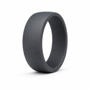 9mm Legend Dark Grey Men's Silicone Ring for Helix
