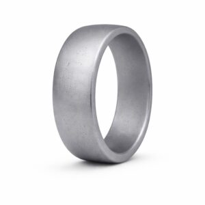 9mm Legend Silver Men's Silicone Ring