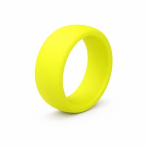 Neon 6mm Yellow Unisex Silicone Ring