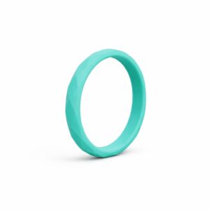 Prism Thin Aqua Stackable Women's Silicone Ring