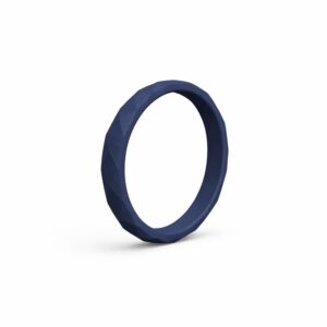 Prism Thin Navy Stackable Women's Silicone Ring