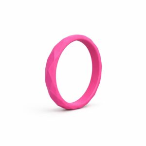 Prism Thin Pink Stackable Women's Silicone Ring