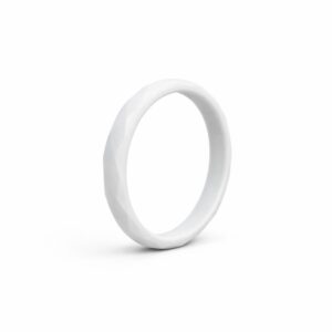 Prism Thin White Stackable Women's Silicone Ring