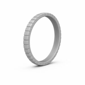 Tetra Thin Light Grey Women's Silicone Ring