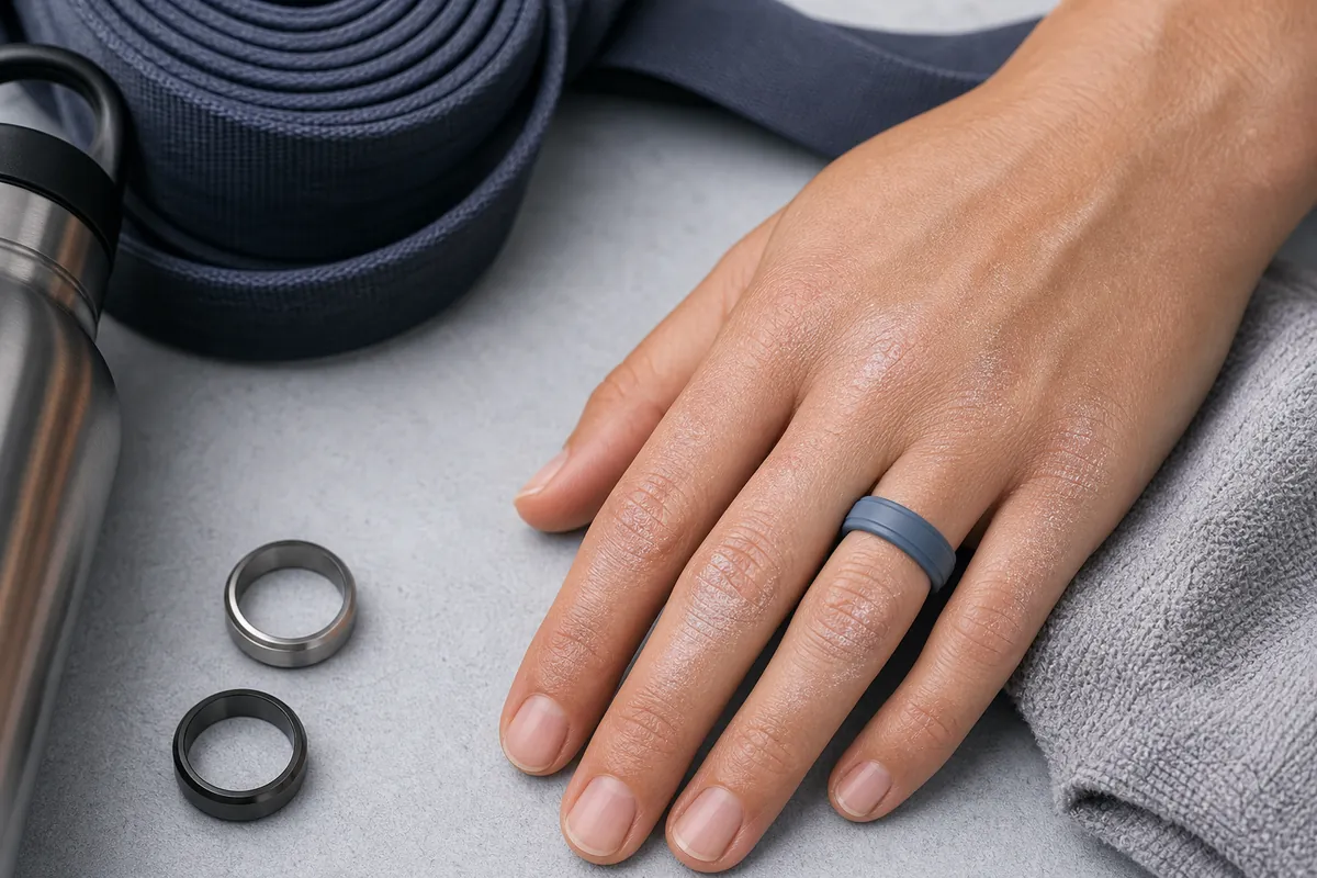 Close-up of a silicone performance ring showing profile and finish