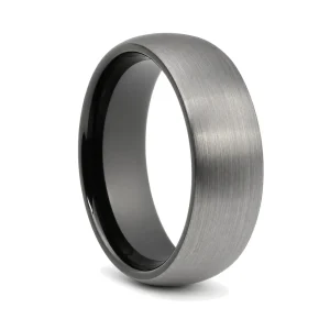 Tungsten Carbide 8mm Ring With Black Inner Band